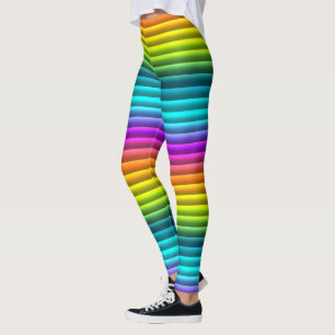 Modernes, farbenfrohes Regenbogenmuster Leggings