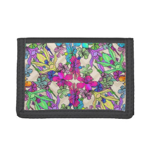 Modernes, farbenfrohes tropisches botanisches Must Tri-fold Geldbeutel