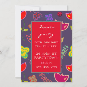 Modernes, farbiges Design-Party Einladung