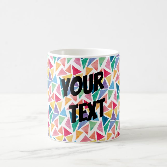 Modernes farbiges Dreieck Tasse (Mittel)