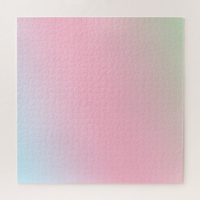 Modernes farbiges Gefälle Wasserfarbe Regenbogen Puzzle (Horizontal)