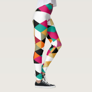 Modernes, farbiges geometrisches Design Leggings