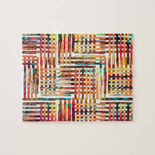 Modernes, farbiges geometrisches Muster Puzzle