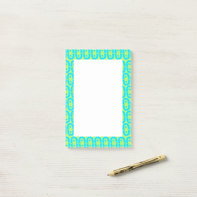 modernes farbiges Muster Post-it Klebezettel (Auf Schreibtisch)