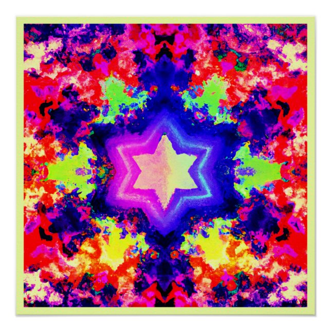 Modernes, farbiges Muster Poster (Vorderseite)