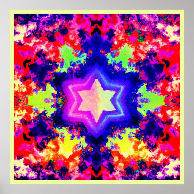 Modernes, farbiges Muster Poster (Vorne)