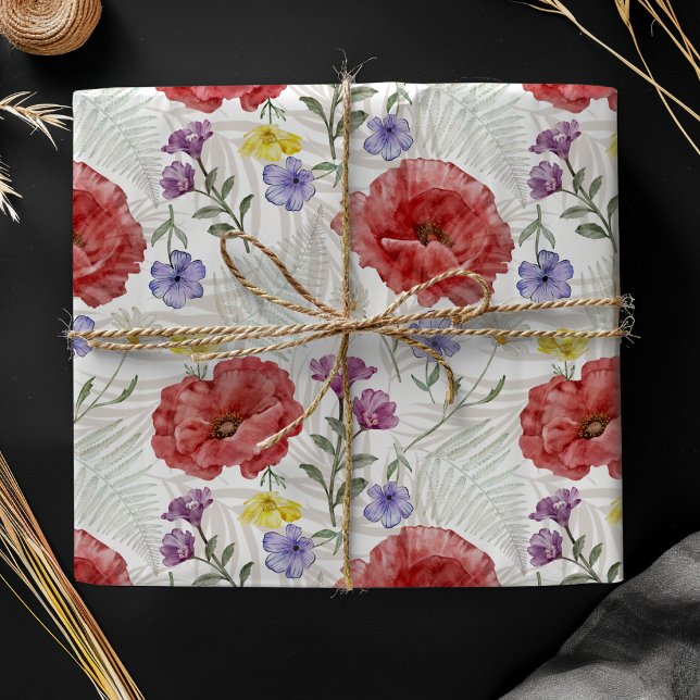 Modernes Farbmuster für die Wildblume Geschenkpapier Set (Von Creator hochgeladen)