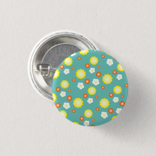 Modernes Farbverlauf Dissy Blume Girl Button