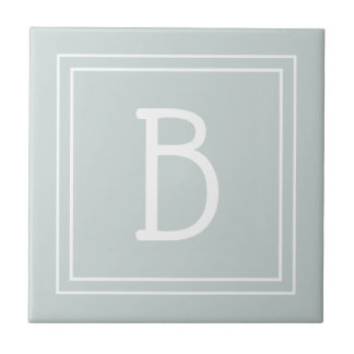 Modernes Farmhaus-Monogramm in Grün und Weiß Anfan Fliese