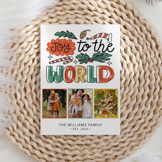 Modernes, feines, blumengeschmücktes Weihnachtsgeb Feiertagskarte (Von Creator hochgeladen)