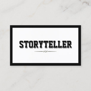 Modernes, feines Frame Typografy Storyteller  Visitenkarte