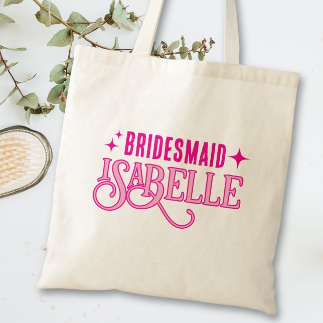 Modernes, feines Retro Wedding Bridesmaid-Geschenk Tragetasche (Von Creator hochgeladen)