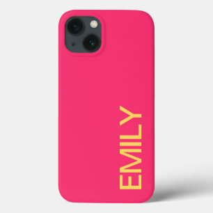 Modernes, feines rosa Personalisiertes iPhone Case