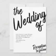Modernes, feines Script Black & White Wedding