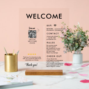 Modernes Ferienhaus Willkommen Acrylschild