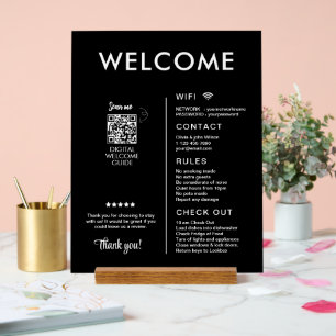 Modernes Ferienhaus Willkommen Acrylschild