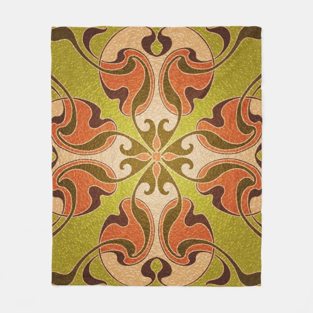 Modernes, festes Glasfenster Fleecedecke (Vorderseite)