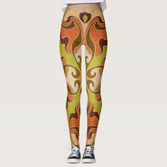 Modernes, festes Glasfenster Leggings (Vorderseite)