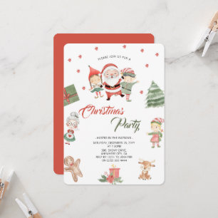 Modernes festliches Weihnachtsfest im Weihnachtsma Einladung