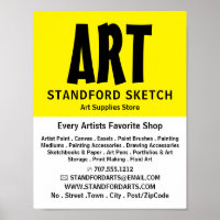 Modernes, fett, Art Supplies Store