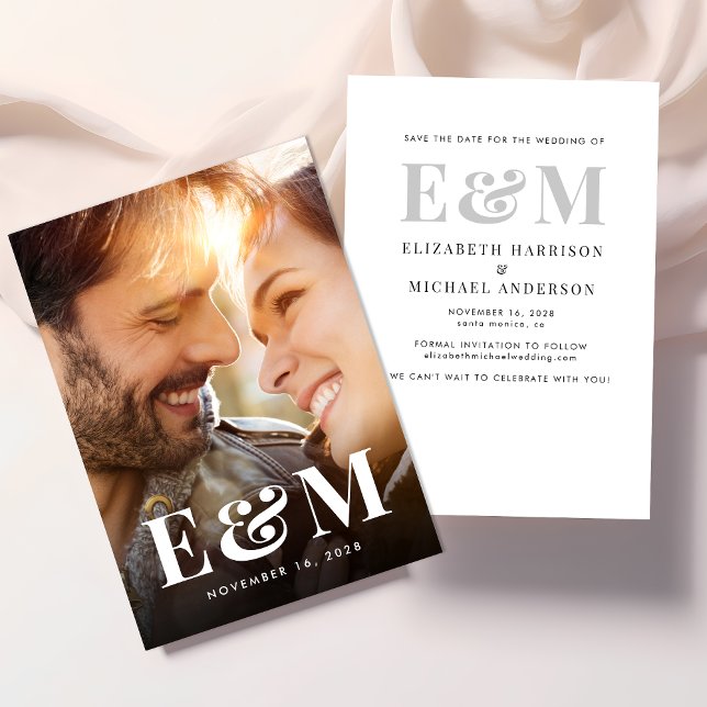 Modernes, fett formatiertes Foto Save The Date (Von Creator hochgeladen)