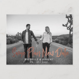 modernes, fett formatiertes Skript-Foto ändert das Postkarte