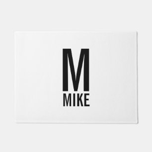 Modernes, fett Personalisiertes Monogramm und Name Fußmatte