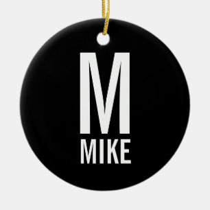 Modernes, fett Personalisiertes Monogramm und Name Keramikornament