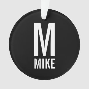 Modernes, fett Personalisiertes Monogramm und Name Ornament