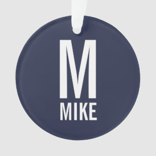 Modernes, fett Personalisiertes Monogramm und Name Ornament