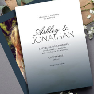 Modernes, fett und Minimalistisches Hochzeitsnau-F Einladung
