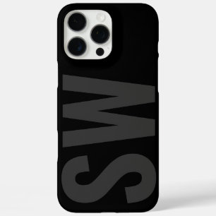 Modernes, fettartiges Namenseingangssignal Schwarz iPhone 16 Pro Max Hülle