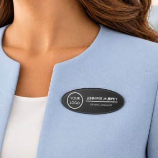 Modernes Firmenlogo für Mitarbeiter Namenschild
