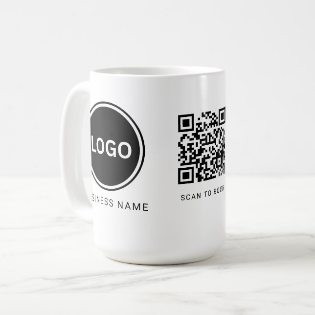 Modernes Firmenlogo Kaffeetasse (Vorderseite Links)