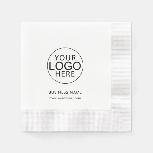 Modernes Firmenlogo Mitarbeiter individuell Serviette (Vorderseite)
