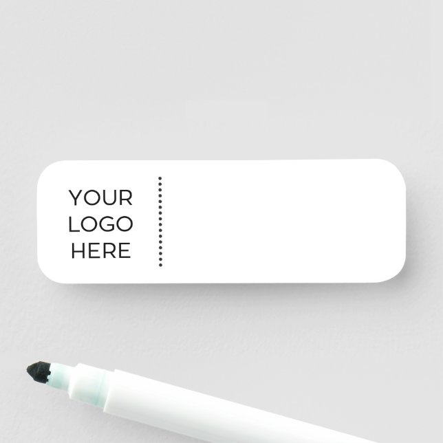 Modernes Firmenlogo Mitarbeiter Whiteboard-Stift Namensschild (Beispiel)
