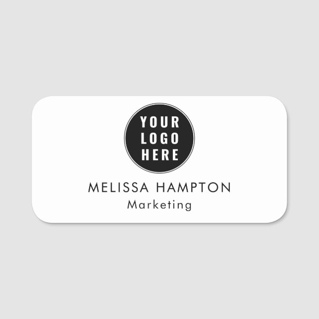 Modernes Firmenlogo und Mitarbeiter Namensschild (Vorderseite)