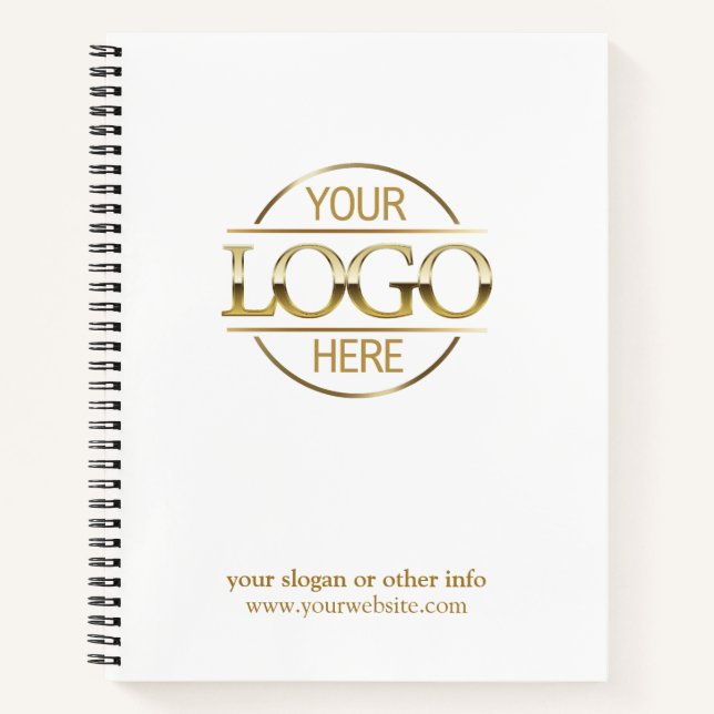 Modernes Firmenlogo Werbegeschenk Notizbuch (Vorderseite)