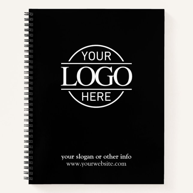 Modernes Firmenlogo Werbegeschenk Notizbuch (Vorderseite)