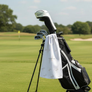 Modernes Firmenlogo-Wiederholungsmuster für Geschä Golfhandtuch