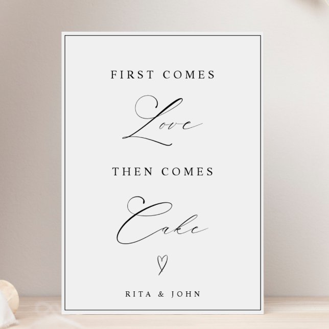 Modernes First Come Liebe dann Cake Wedding Cake S Poster (Von Creator hochgeladen)
