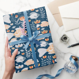 Modernes Fischmuster Geschenkpapier