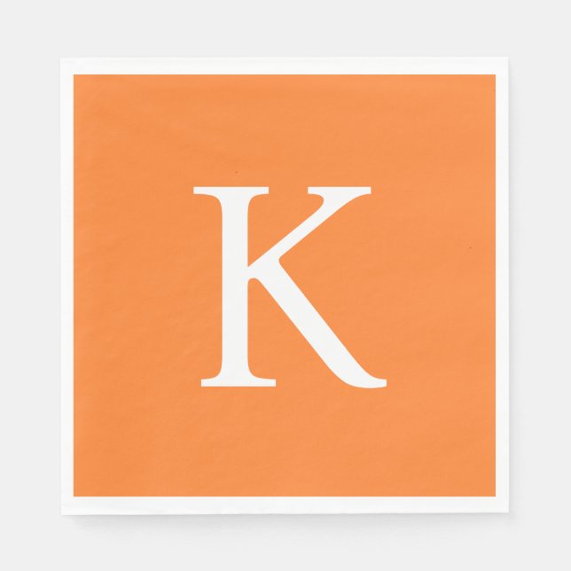 Modernes Flachbild-Graphic Daisy Orange Serviette (Vorderseite)