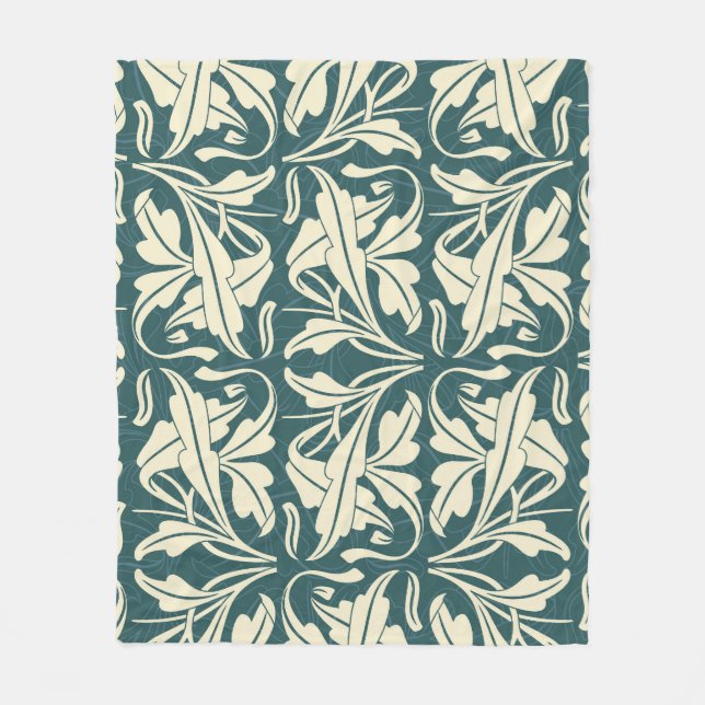 Modernes Floral: Stilvolles Design. Fleecedecke (Vorderseite)