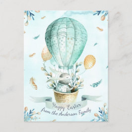Modernes Floral Wasserfarbe Happy Ostersonne Feiertagspostkarte