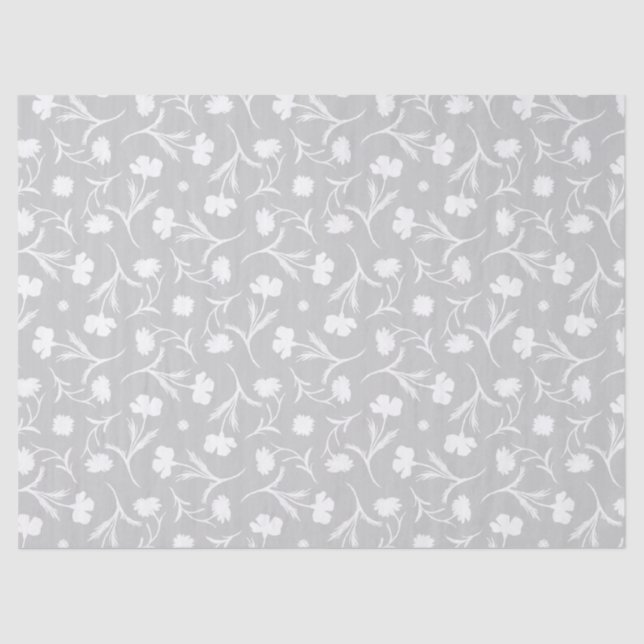 Modernes, florales Muster Chic Elegantes Niedlich  Seidenpapier (Vorderseite)