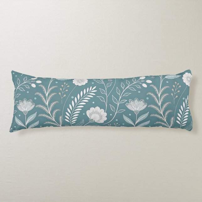 Modernes, florales Polyester Seitenschläferkissen (Vorderseite)