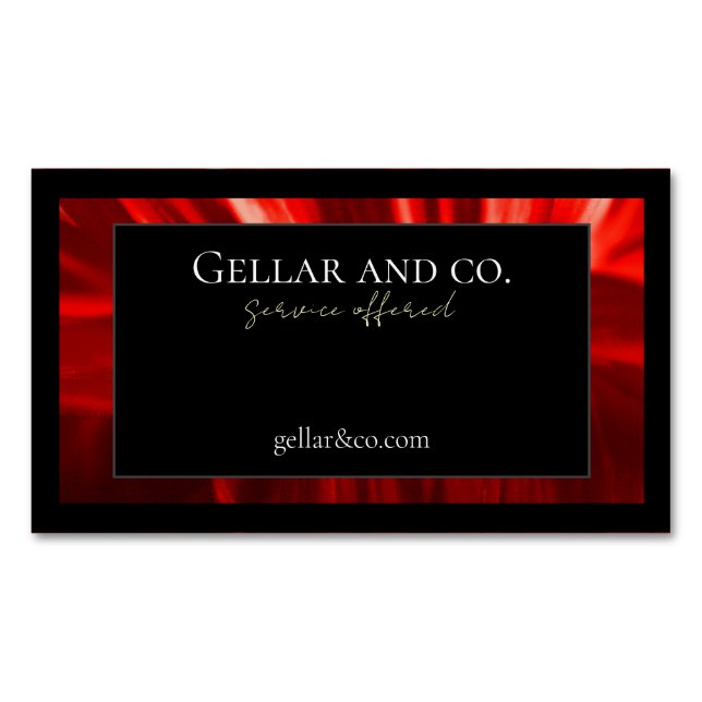 Modernes florales Visitenkartenmagazin Magnetische Visitenkarte (Vorderseite)