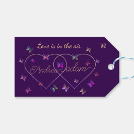 modernes Flugschmetterlingsherz Geschenkanhänger