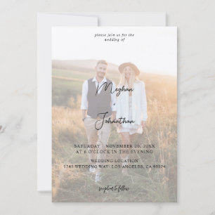 Modernes Foto 11 Vertikale Hochzeit - KR Einladung